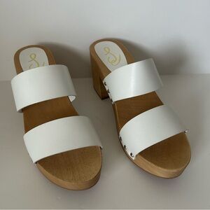 Sam Edelman Brandy Slip On Platform Block Heel Clog Sandal Size 9